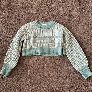 Altar'd State Textured Knit Sweater in Mint